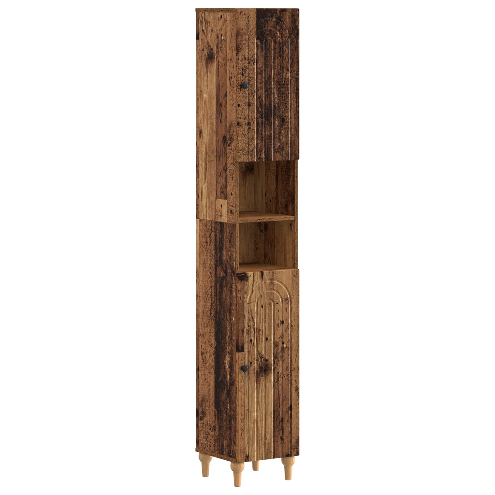 Badkamerkast met Open Plank ALKMAAR Oud hout 30 x 31 x 190 cm