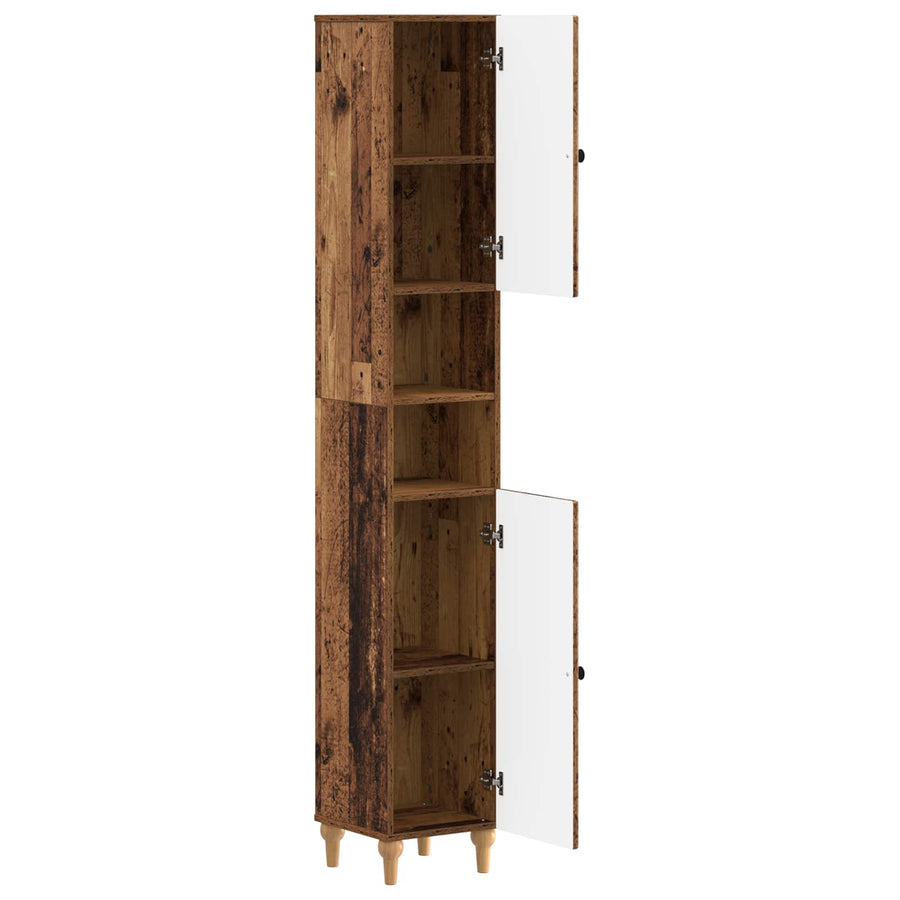 Badkamerkast met Open Plank ALKMAAR Oud hout 30 x 31 x 190 cm