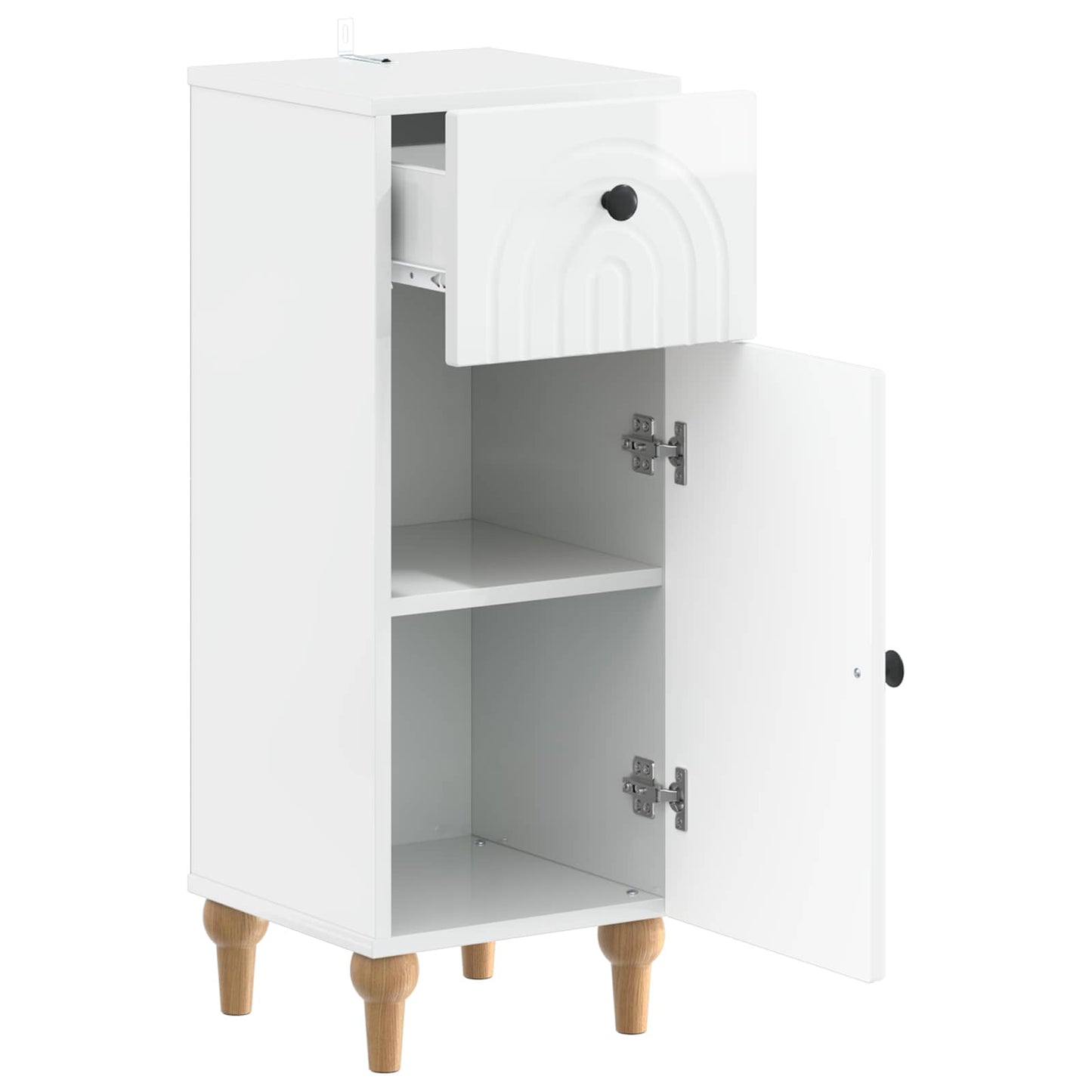 Badkamer Opbergkast ALKMAAR Hoogglans Wit 30 x 31 x 80 cm