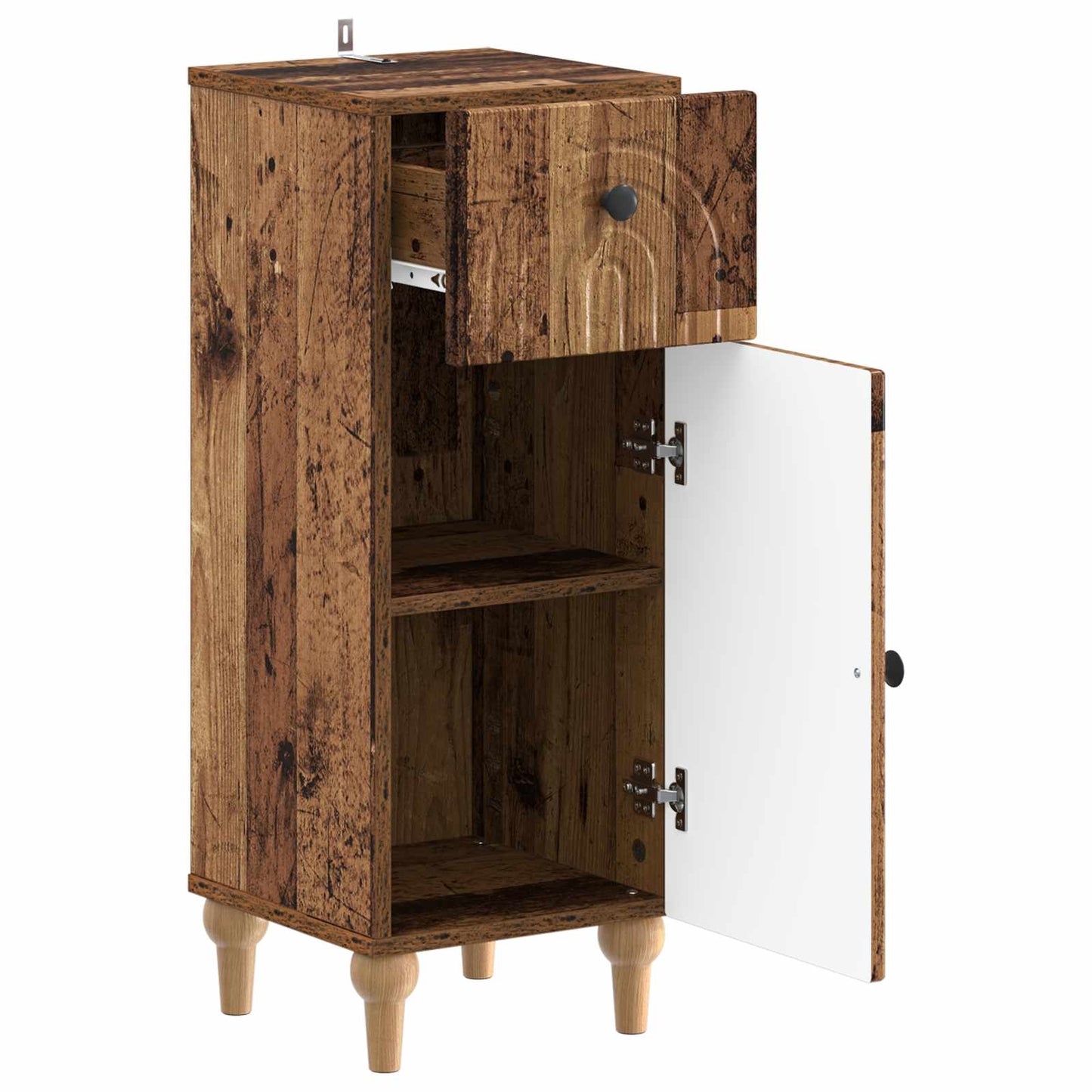 Badkamer Opbergkast ALKMAAR Oud hout 30 x 31 x 80 cm