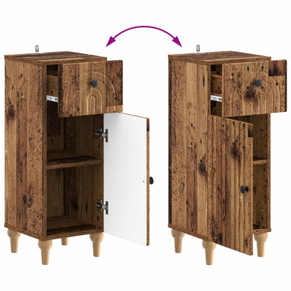 Badkamer Opbergkast ALKMAAR Oud hout 30 x 31 x 80 cm