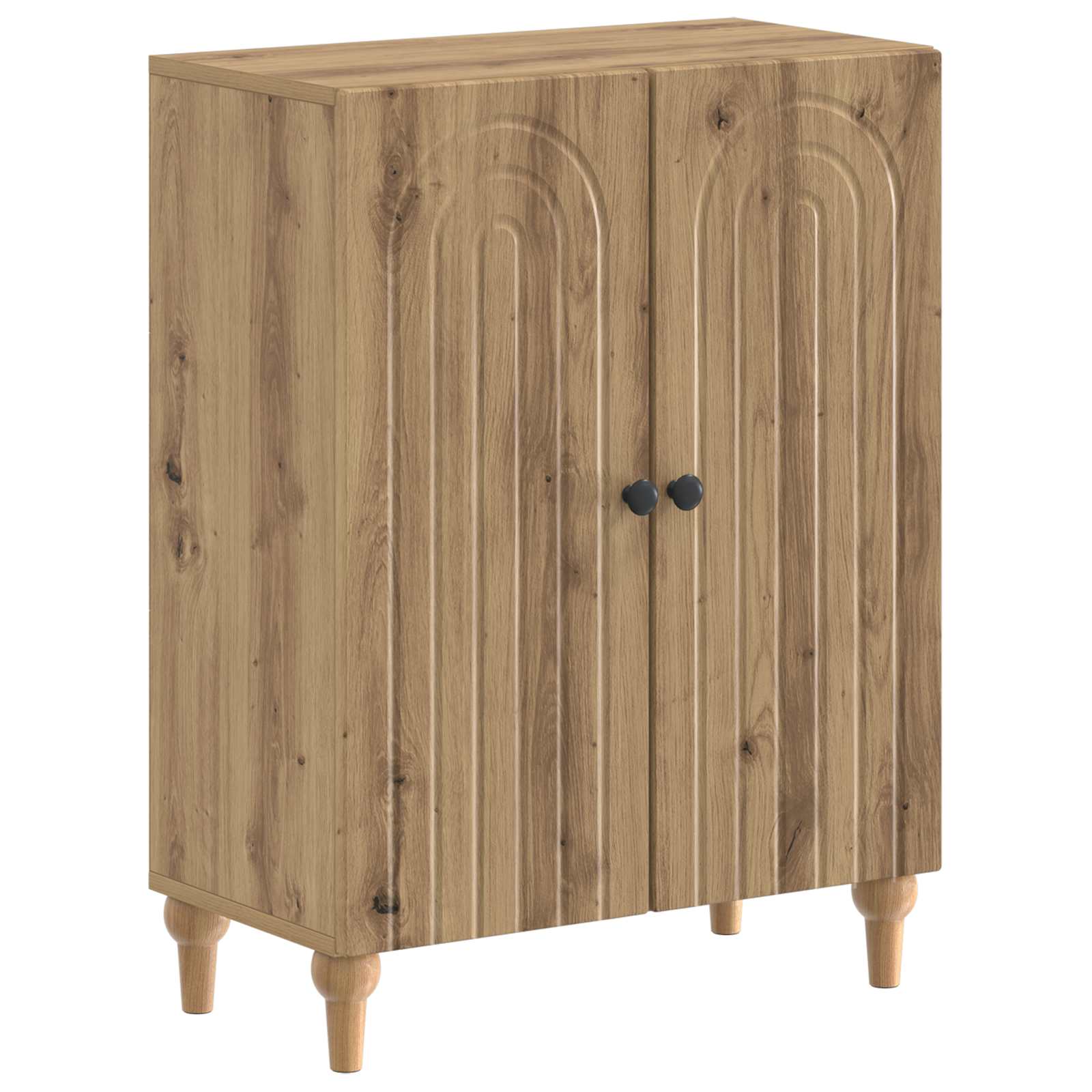 Badkamer Opbergkast ALKMAAR Artisanaal eiken 59,5 x 31 x 80 cm