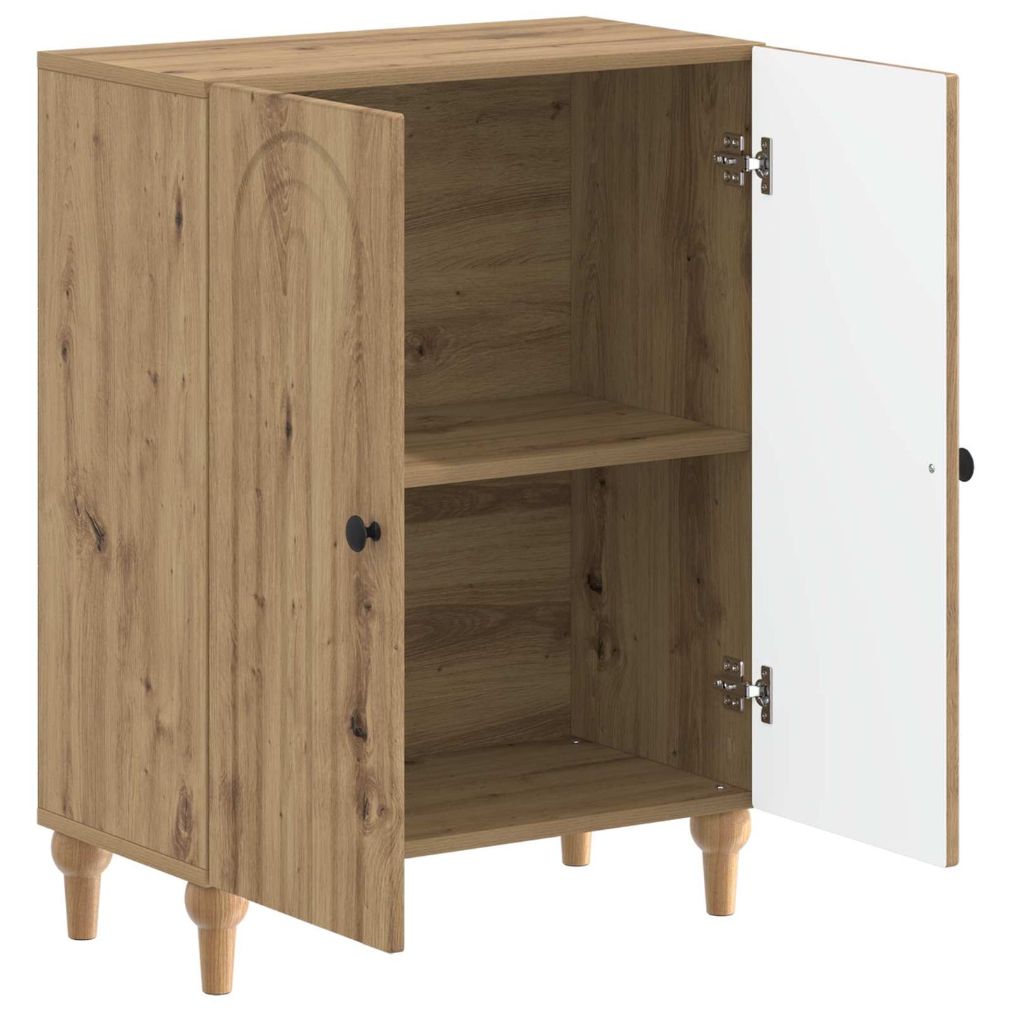 Badkamer Opbergkast ALKMAAR Artisanaal eiken 59,5 x 31 x 80 cm