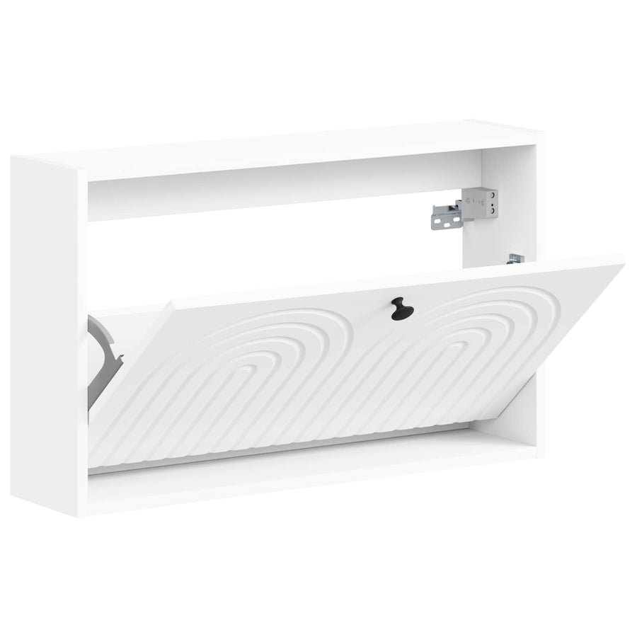 Wandgemonteerde Schoenkast ALKMAAR 71 x 17 x 43 cm Bewerkt hout