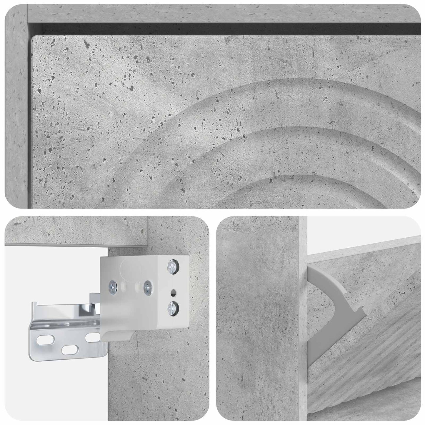 Wandgemonteerde Schoenkast ALKMAAR 71 x 17 x 43 cm Bewerkt hout