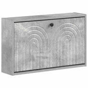 Wandgemonteerde schoenkast ALKMAAR 71x17x43 cm bewerkt hout grijs