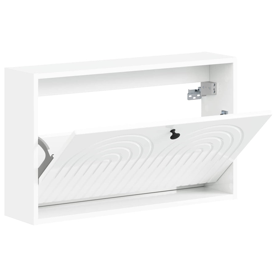 Wandgemonteerde Schoenkast ALKMAAR 71 x 17 x 43 cm Bewerkt hout