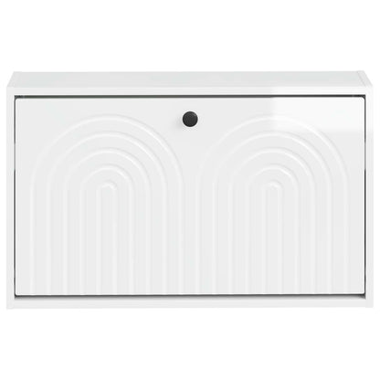 Wandgemonteerde Schoenkast ALKMAAR 71 x 17 x 43 cm Bewerkt hout