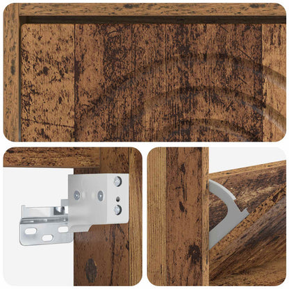 Wandgemonteerde Schoenkast ALKMAAR 71 x 17 x 43 cm Bewerkt hout
