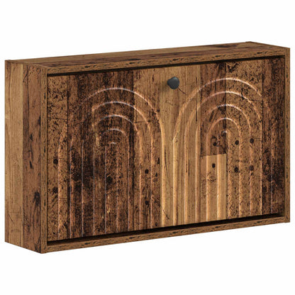 Wandgemonteerde Schoenkast ALKMAAR 71 x 17 x 43 cm Bewerkt hout