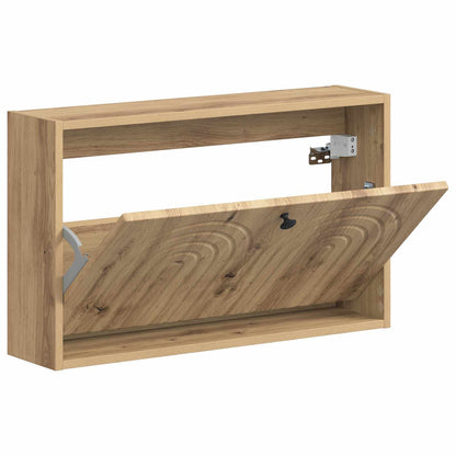 Wandgemonteerde Schoenkast ALKMAAR 71 x 17 x 43 cm Bewerkt hout