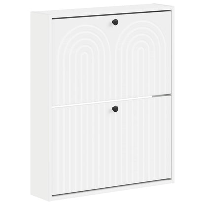 Wandgemonteerde Schoenkast ALKMAAR 71 x 17 x 86 cm Bewerkt hout