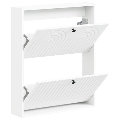 Wandgemonteerde Schoenkast ALKMAAR 71 x 17 x 86 cm Bewerkt hout