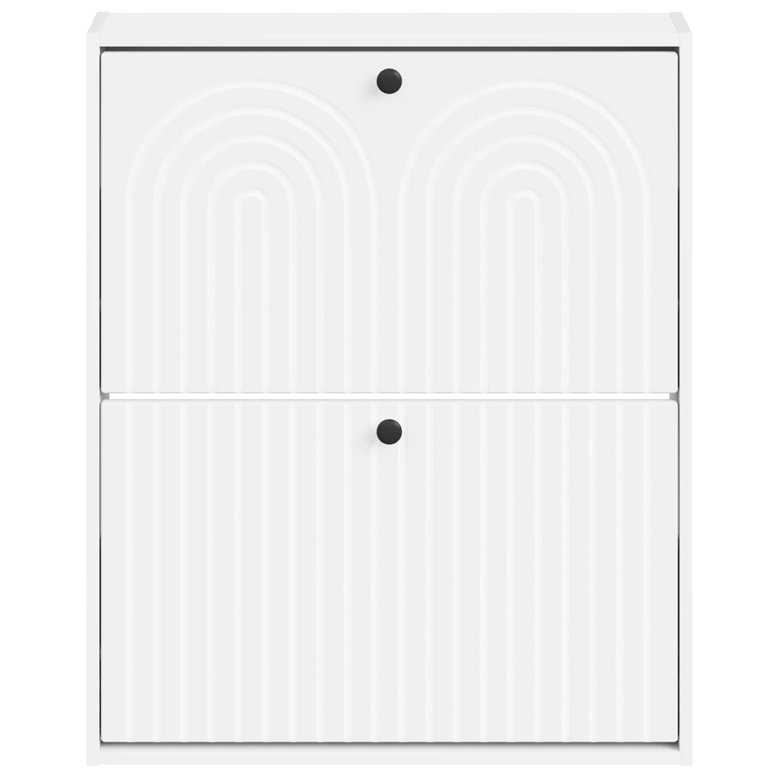 Wandgemonteerde Schoenkast ALKMAAR 71 x 17 x 86 cm Bewerkt hout