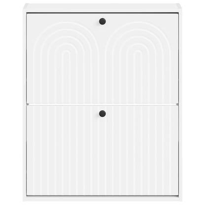 Wandgemonteerde Schoenkast ALKMAAR 71 x 17 x 86 cm Bewerkt hout