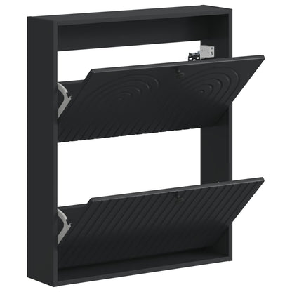 Wandgemonteerde Schoenkast ALKMAAR 71 x 17 x 86 cm Bewerkt hout