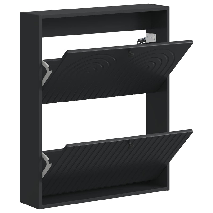 Wandgemonteerde Schoenkast ALKMAAR 71 x 17 x 86 cm Bewerkt hout