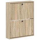 Wandgemonteerde Schoenkast ALKMAAR 71 x 17 x 86 cm Bewerkt hout