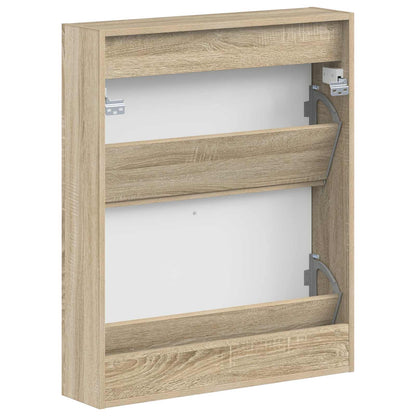Wandgemonteerde Schoenkast ALKMAAR 71 x 17 x 86 cm Bewerkt hout