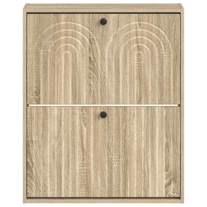 Wandgemonteerde Schoenkast ALKMAAR 71 x 17 x 86 cm Bewerkt hout