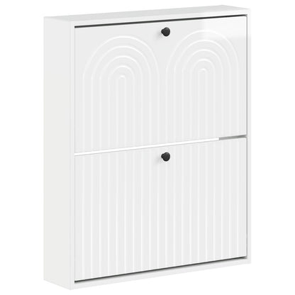 Wandgemonteerde Schoenkast ALKMAAR 71 x 17 x 86 cm Bewerkt hout