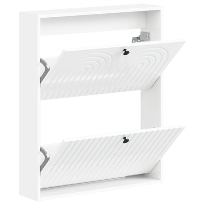 Wandgemonteerde Schoenkast ALKMAAR 71 x 17 x 86 cm Bewerkt hout