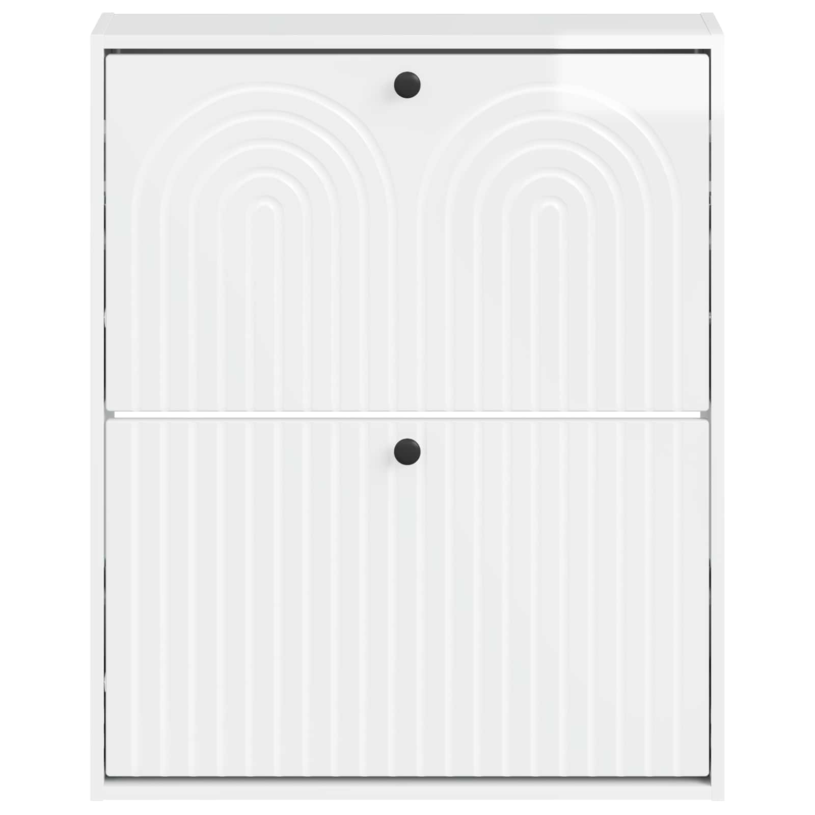 Wandgemonteerde Schoenkast ALKMAAR 71 x 17 x 86 cm Bewerkt hout