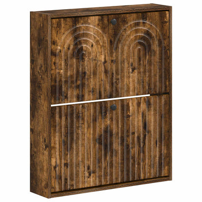 Wandgemonteerde Schoenkast ALKMAAR 71 x 17 x 86 cm Bewerkt hout