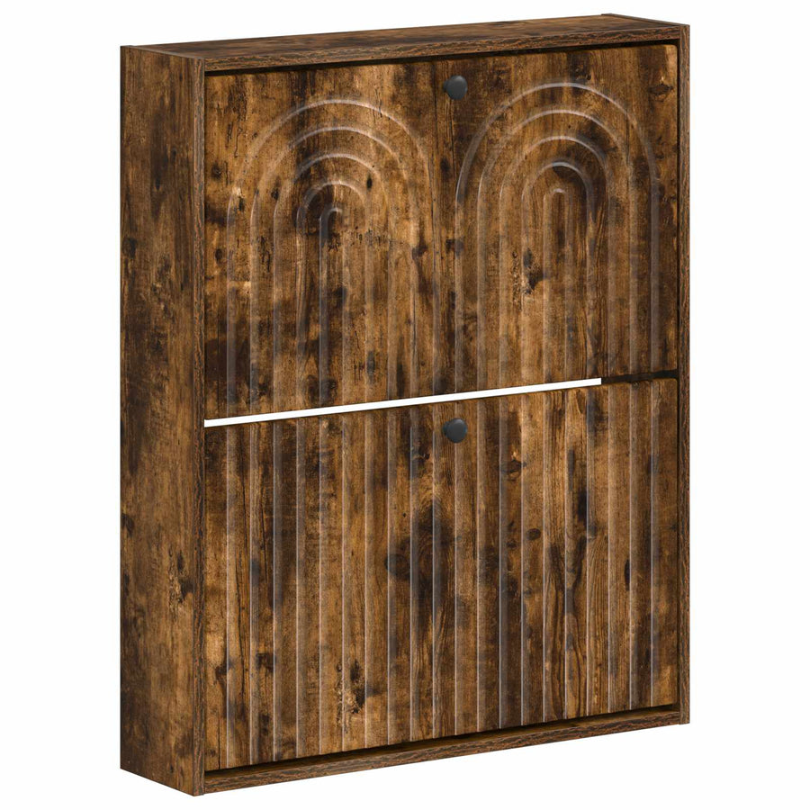 Wandgemonteerde Schoenkast ALKMAAR 71 x 17 x 86 cm Bewerkt hout