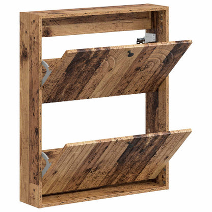 Wandgemonteerde Schoenkast ALKMAAR 71 x 17 x 86 cm Bewerkt hout