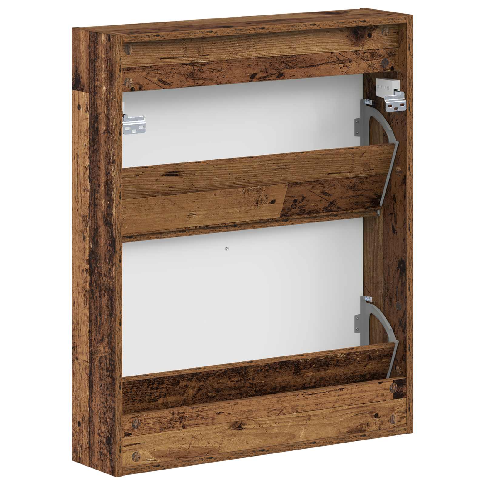 Wandgemonteerde Schoenkast ALKMAAR 71 x 17 x 86 cm Bewerkt hout