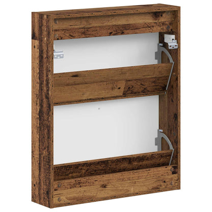 Wandgemonteerde Schoenkast ALKMAAR 71 x 17 x 86 cm Bewerkt hout