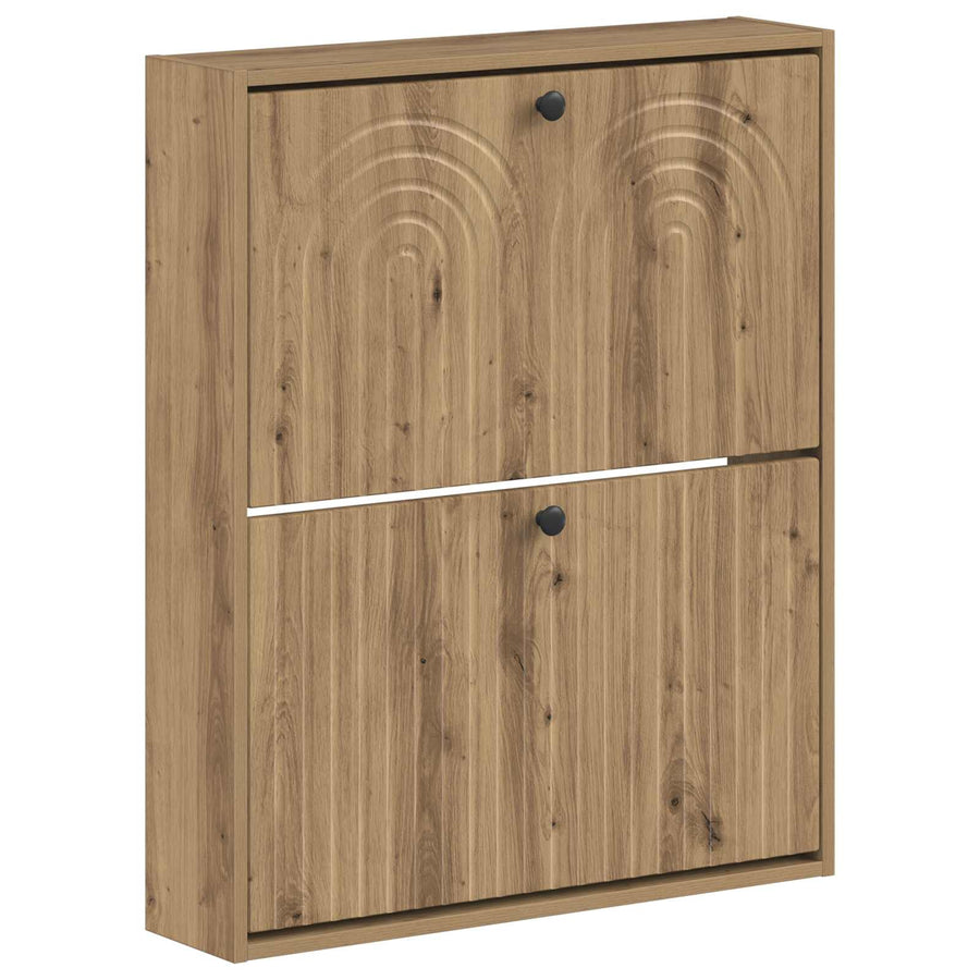 Wandgemonteerde Schoenkast ALKMAAR 71 x 17 x 86 cm Bewerkt hout