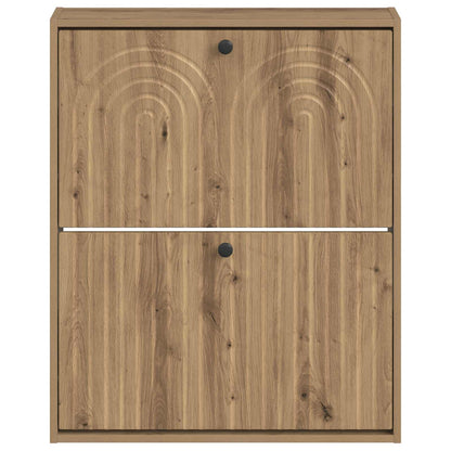 Wandgemonteerde Schoenkast ALKMAAR 71 x 17 x 86 cm Bewerkt hout
