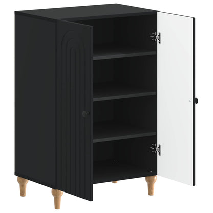 Schoenenkast ALKMAAR 59,5 x 39,5 x 90 cm Bewerkt hout Zwart
