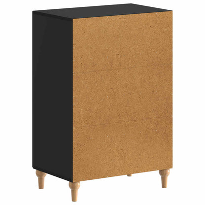 Schoenenkast ALKMAAR 59,5 x 39,5 x 90 cm Bewerkt hout Zwart