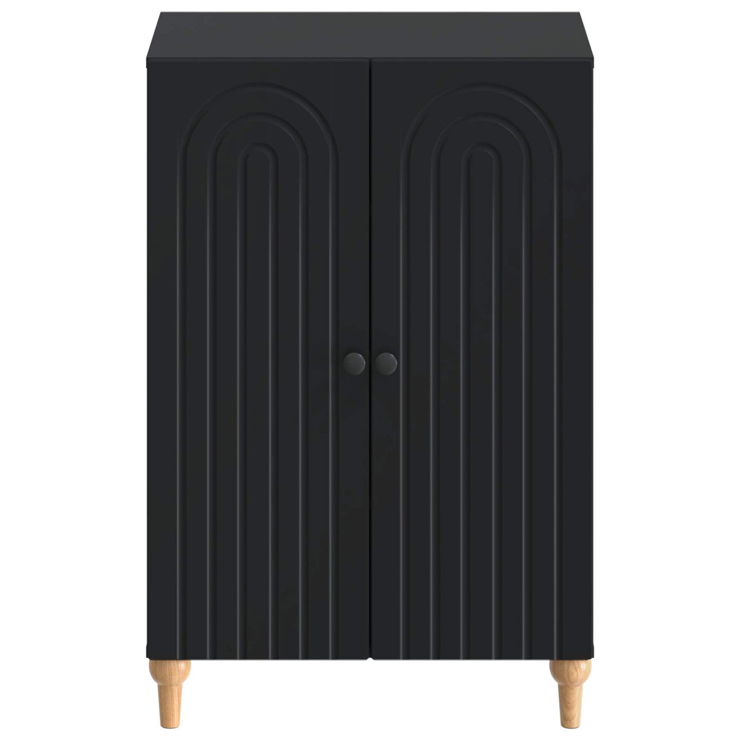 Schoenenkast ALKMAAR 59,5 x 39,5 x 90 cm Bewerkt hout Zwart