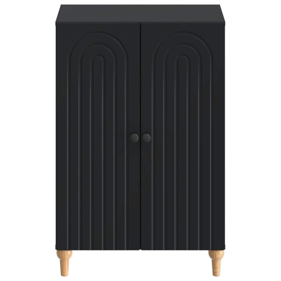 Schoenenkast ALKMAAR 59,5 x 39,5 x 90 cm Bewerkt hout Zwart