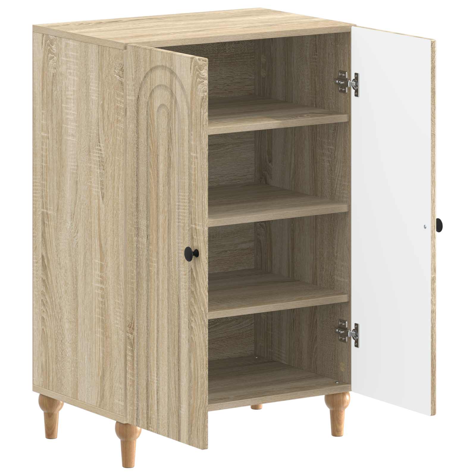 Schoenenkast ALKMAAR 59,5 x 39,5 x 90 cm Bewerkt hout
