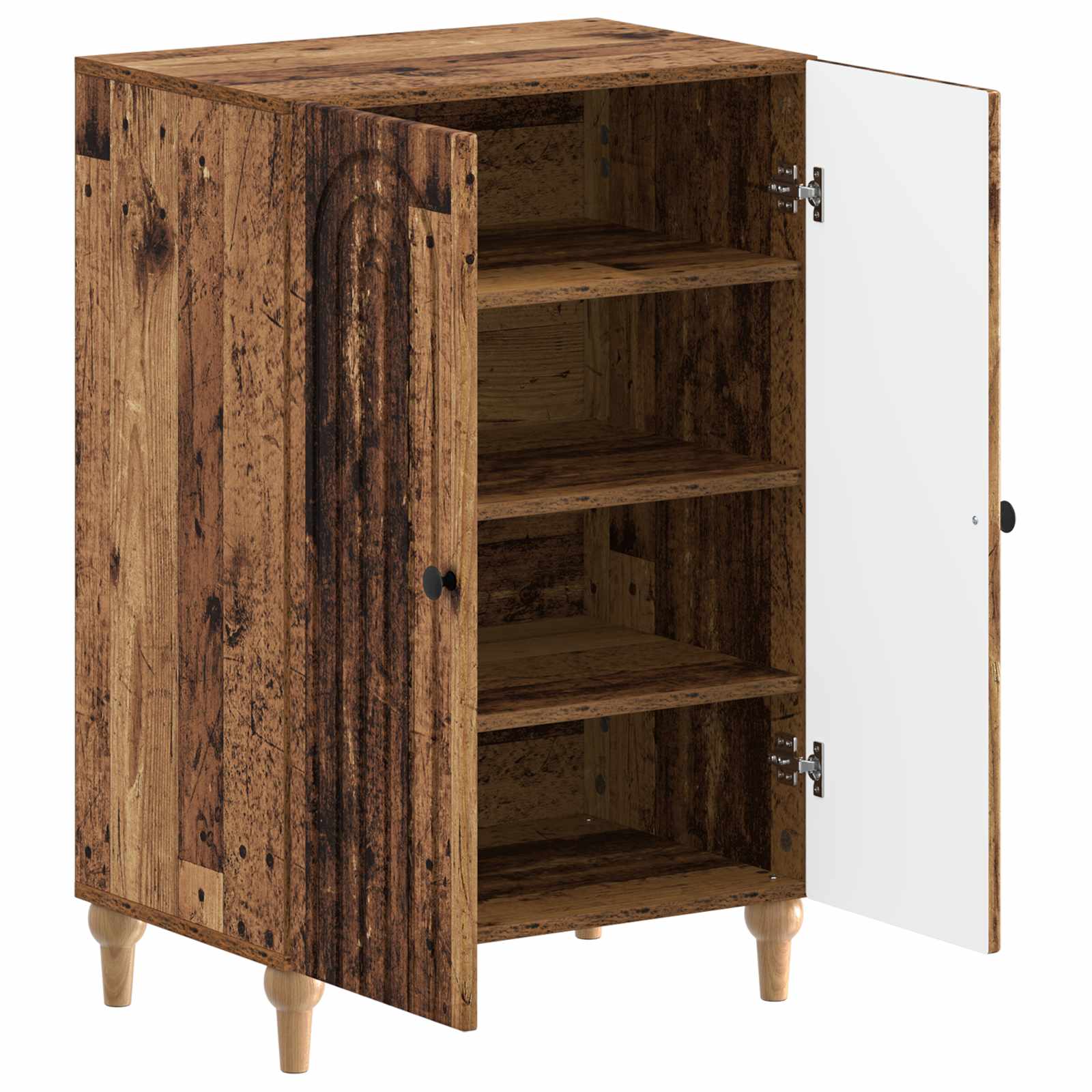 Schoenenkast ALKMAAR 59,5 x 39,5 x 90 cm Bewerkt hout Oud hout