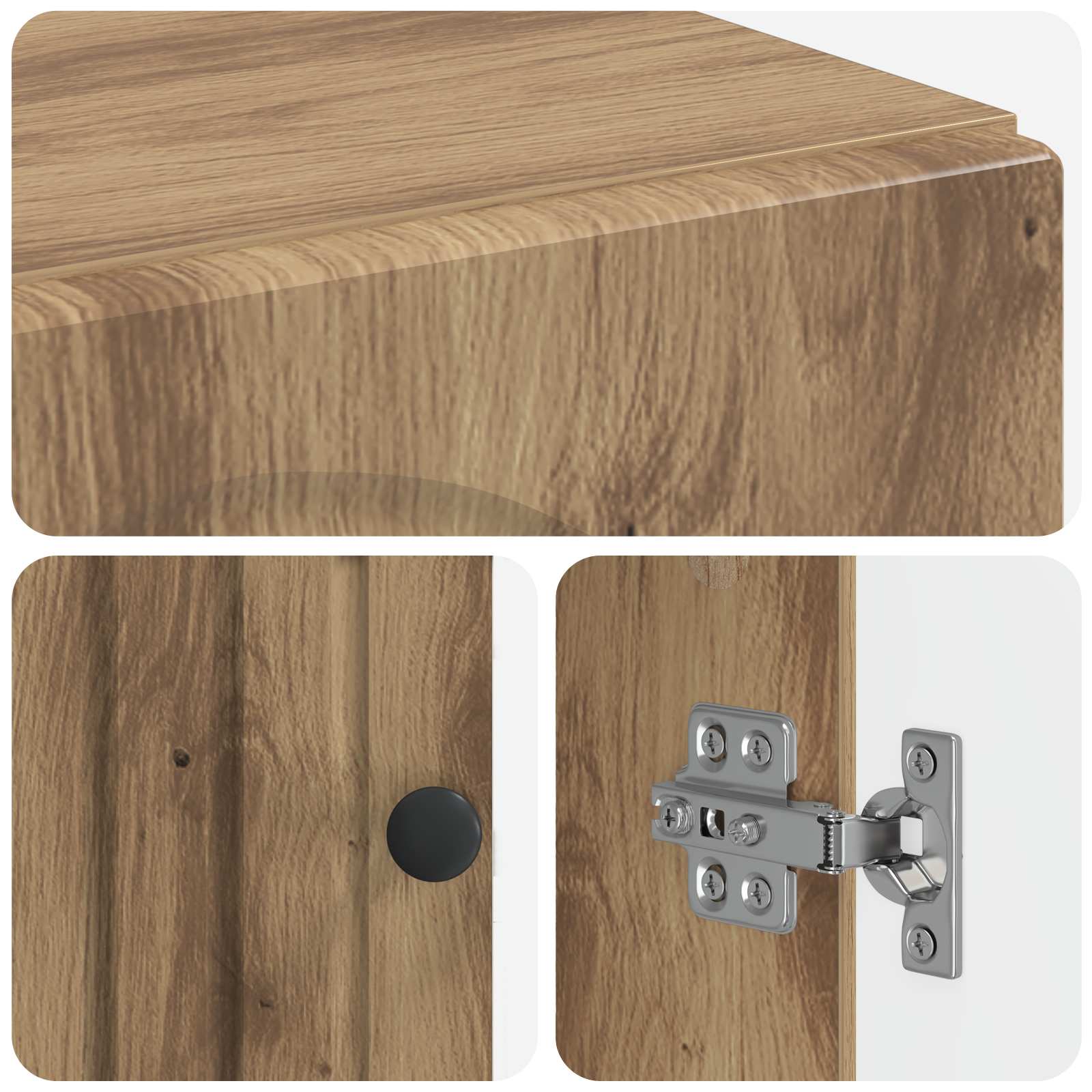 Schoenenkast ALKMAAR 59,5 x 39,5 x 90 cm Bewerkt hout