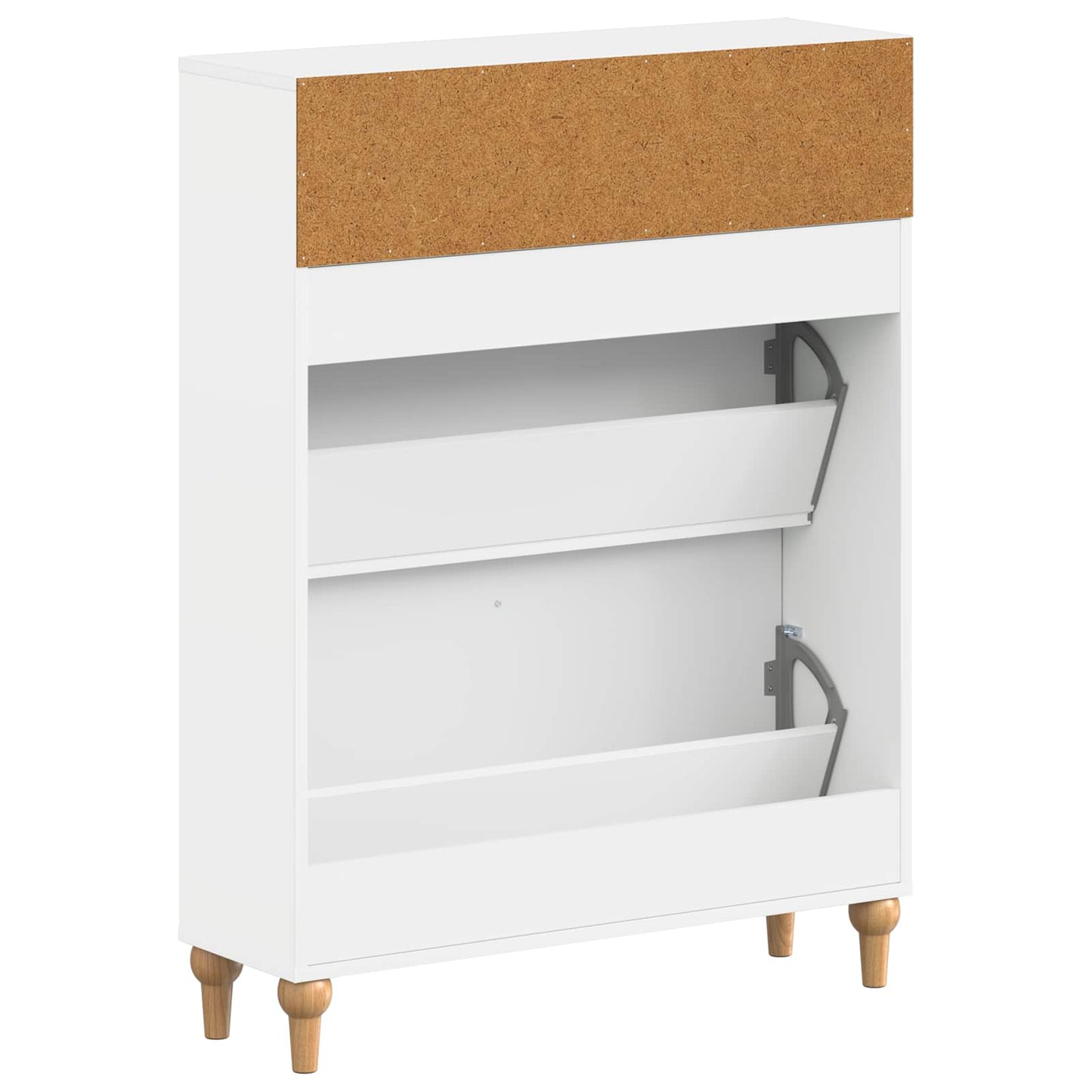 Schoenenkast ALKMAAR 78 x 24 x 103 cm Bewerkt hout Wit