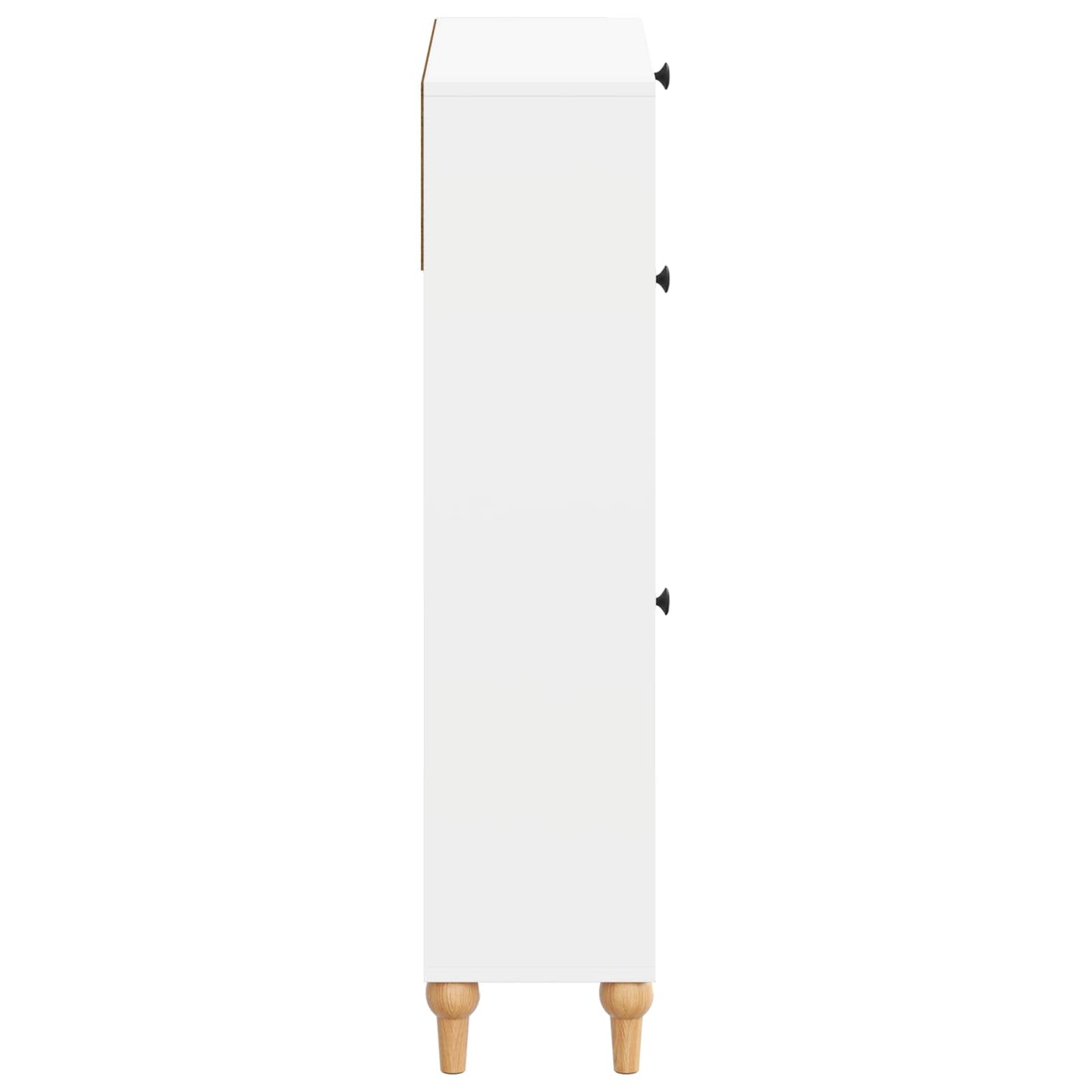 Schoenenkast ALKMAAR 78 x 24 x 103 cm Bewerkt hout Wit