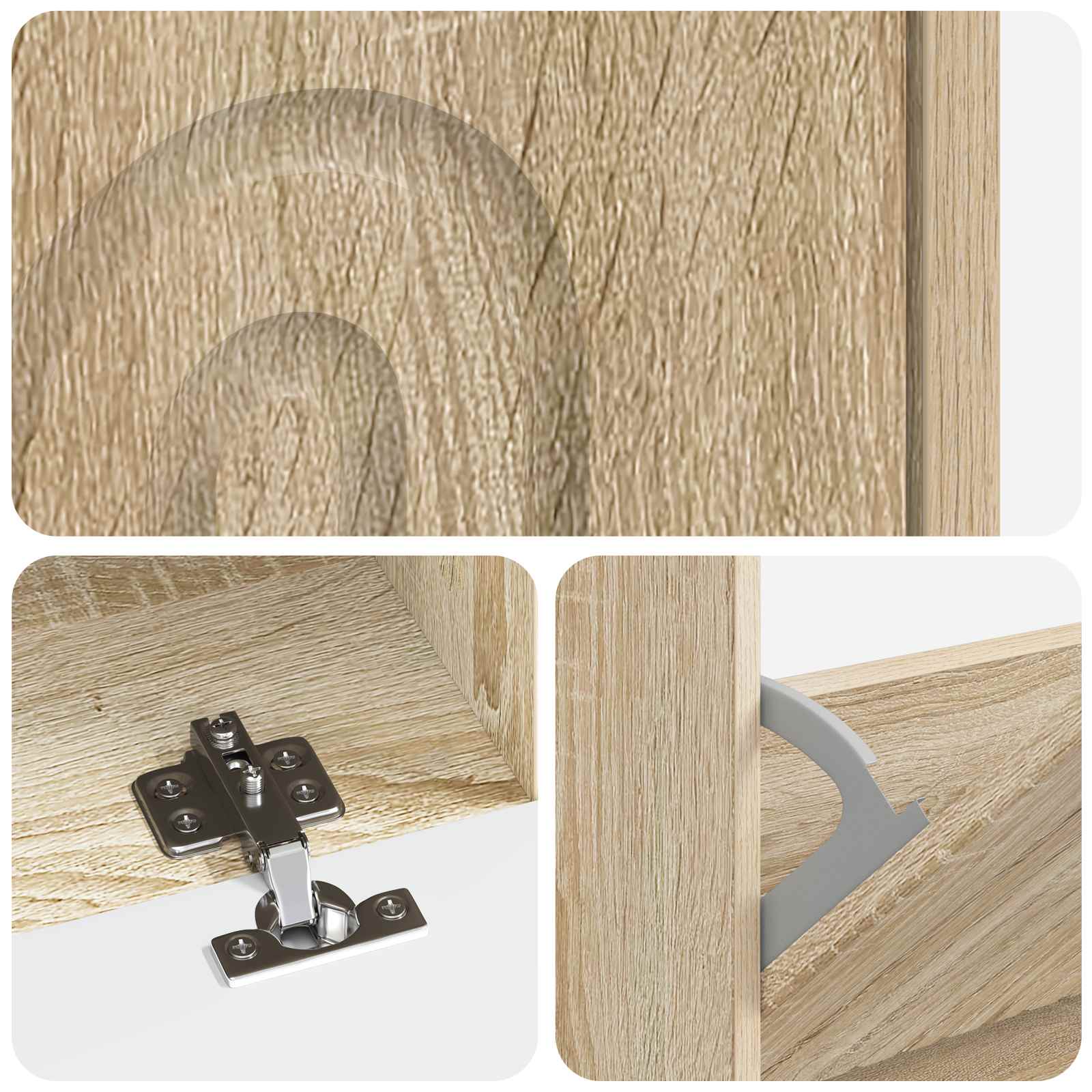 Schoenenkast ALKMAAR 78 x 24 x 103 cm Bewerkt hout Sonoma Eiken