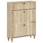 Schoenenkast ALKMAAR 78 x 24 x 103 cm Bewerkt hout Sonoma Eiken