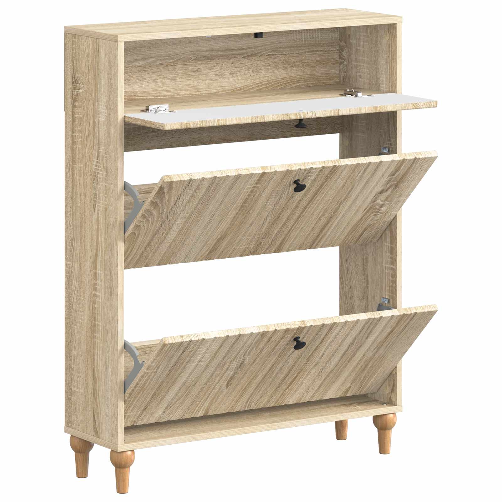 Schoenenkast ALKMAAR 78 x 24 x 103 cm Bewerkt hout Sonoma Eiken