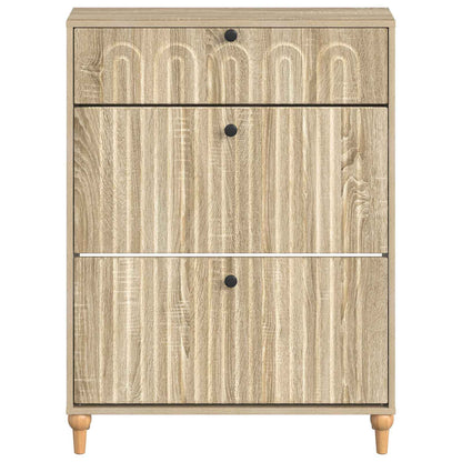 Schoenenkast ALKMAAR 78 x 24 x 103 cm Bewerkt hout Sonoma Eiken