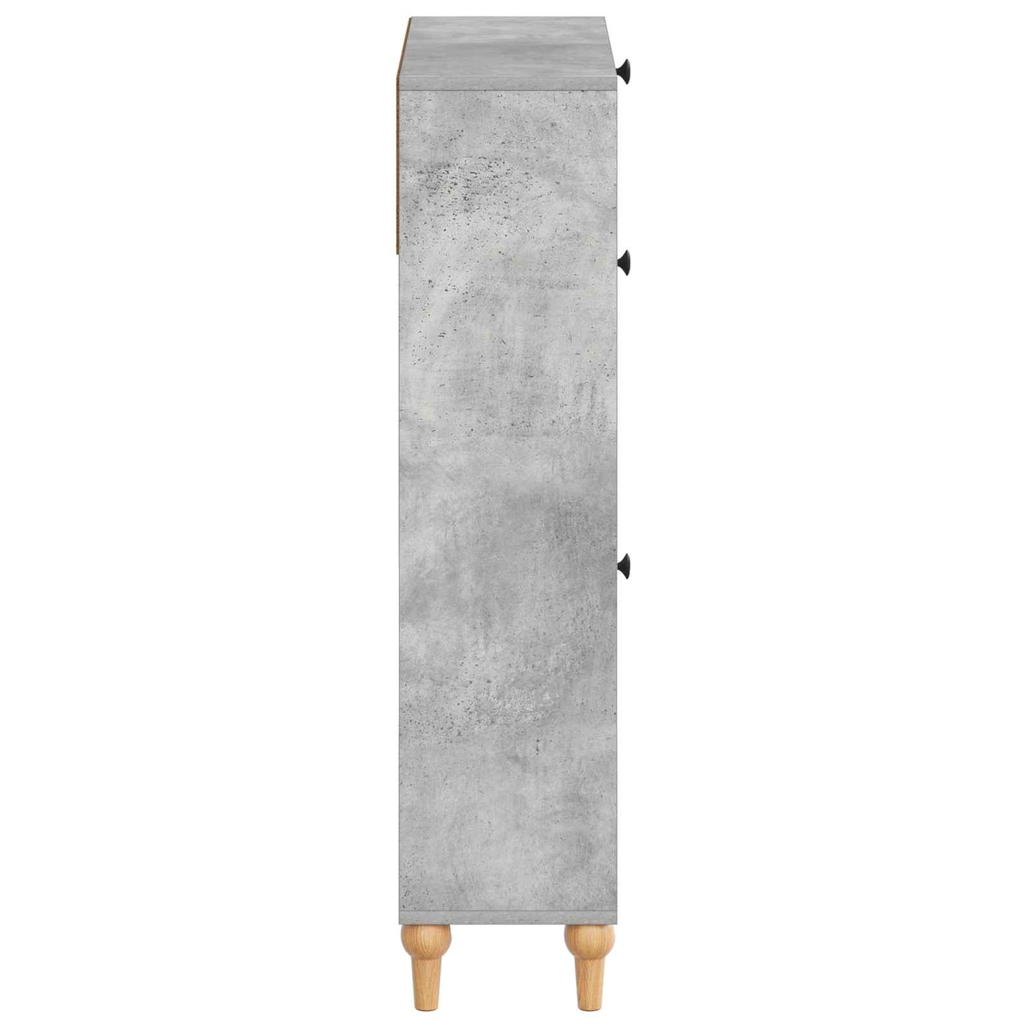 Schoenenkast ALKMAAR 78 x 24 x 103 cm Bewerkt hout Betongrijs