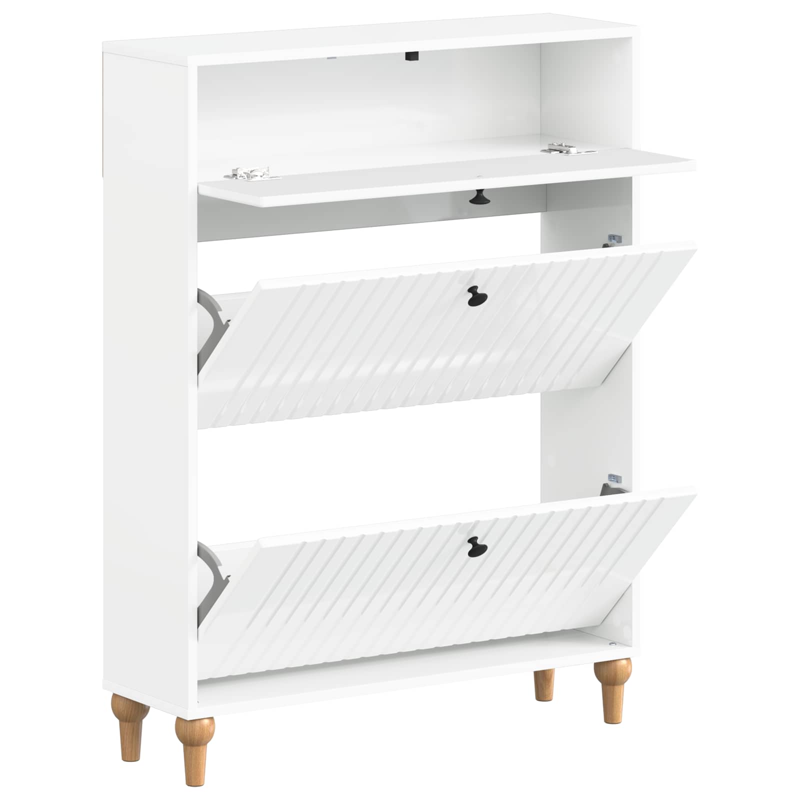 Schoenenkast ALKMAAR 78 x 24 x 103 cm Bewerkt hout