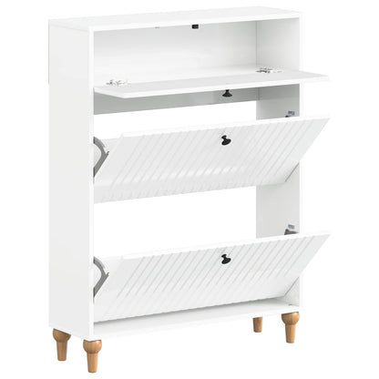 Schoenenkast ALKMAAR 78 x 24 x 103 cm Bewerkt hout
